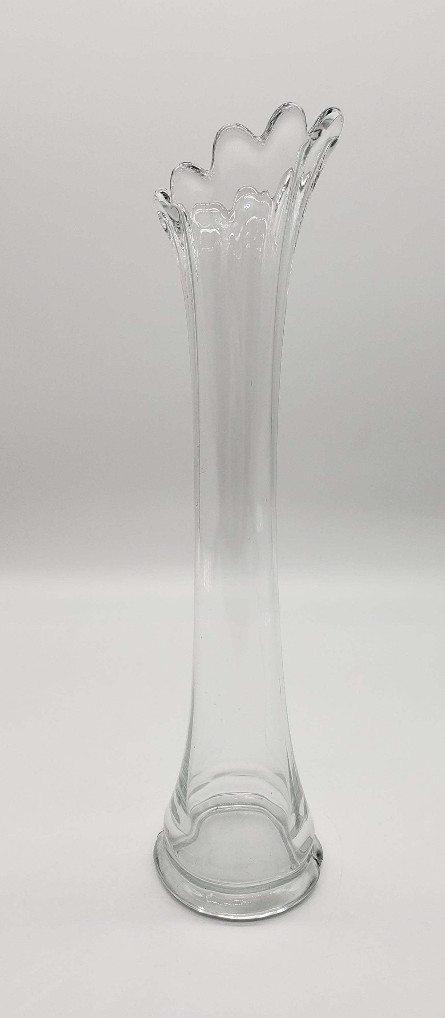 Vintage Clear Stretch Glass Vase