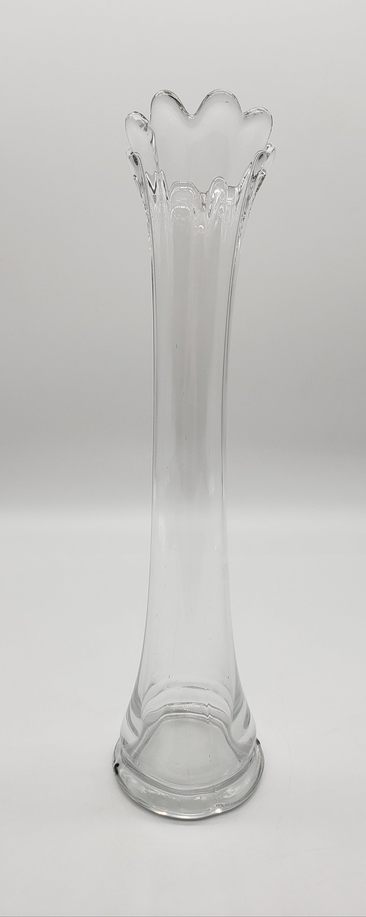 Vintage Clear Stretch Glass Vase