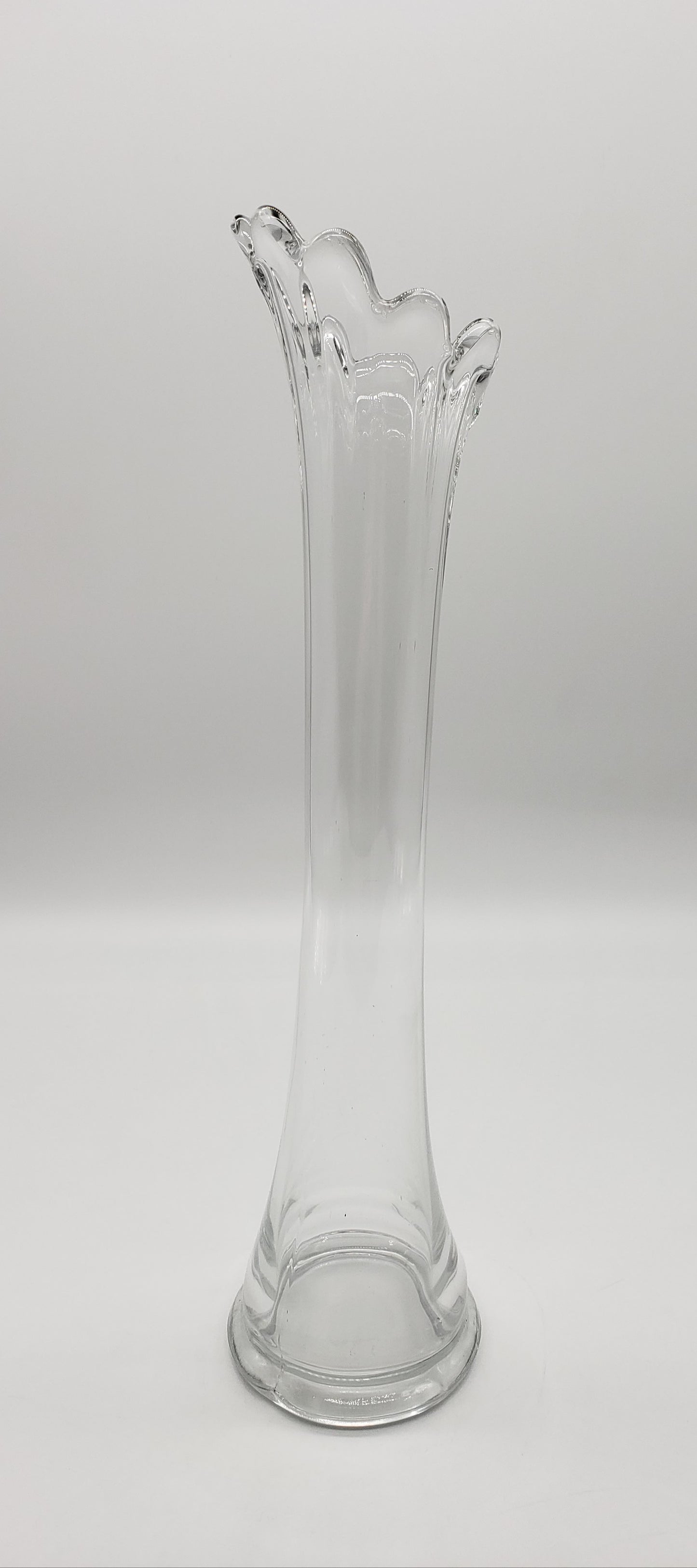 Vintage Clear Stretch Glass Vase