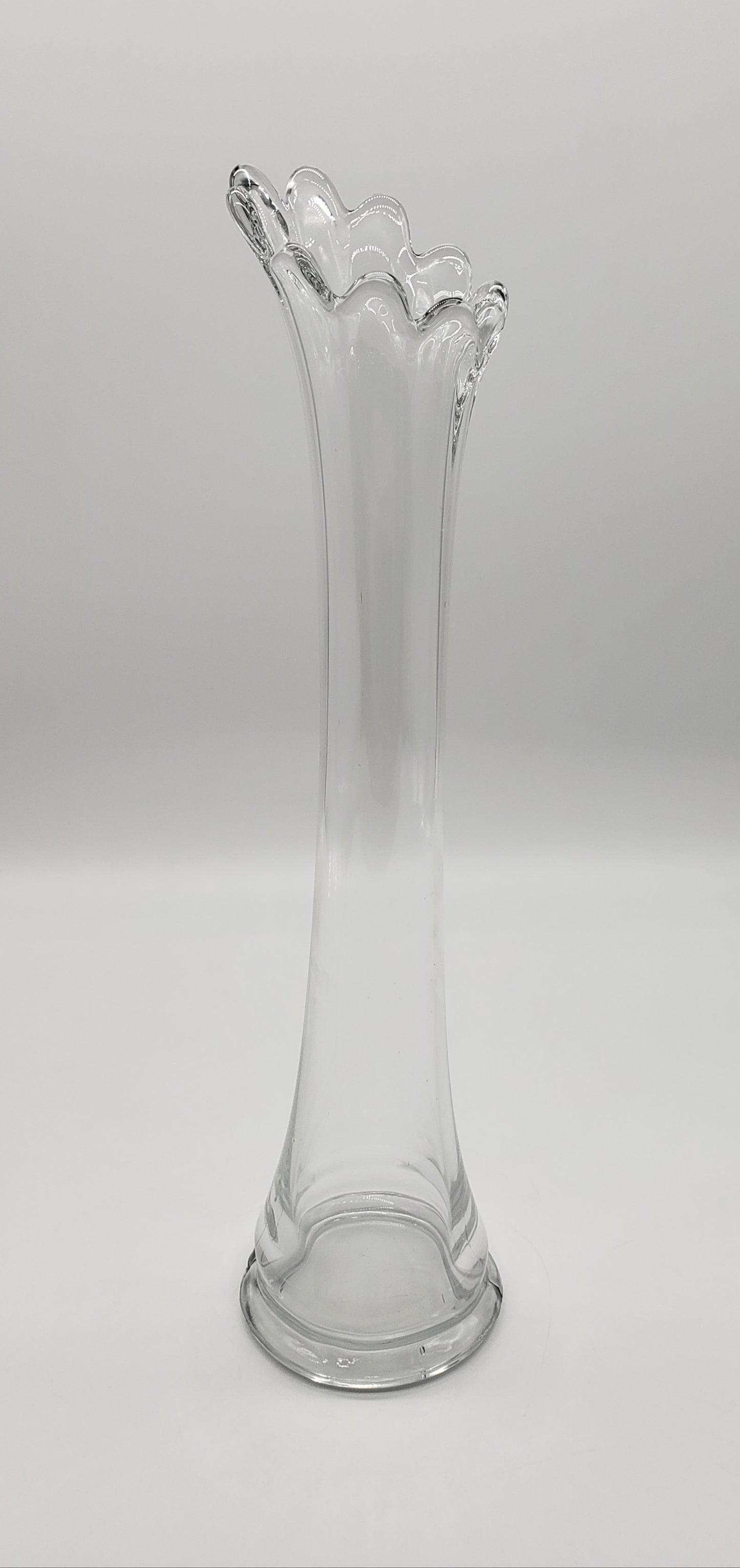 Vintage Clear Stretch Glass Vase