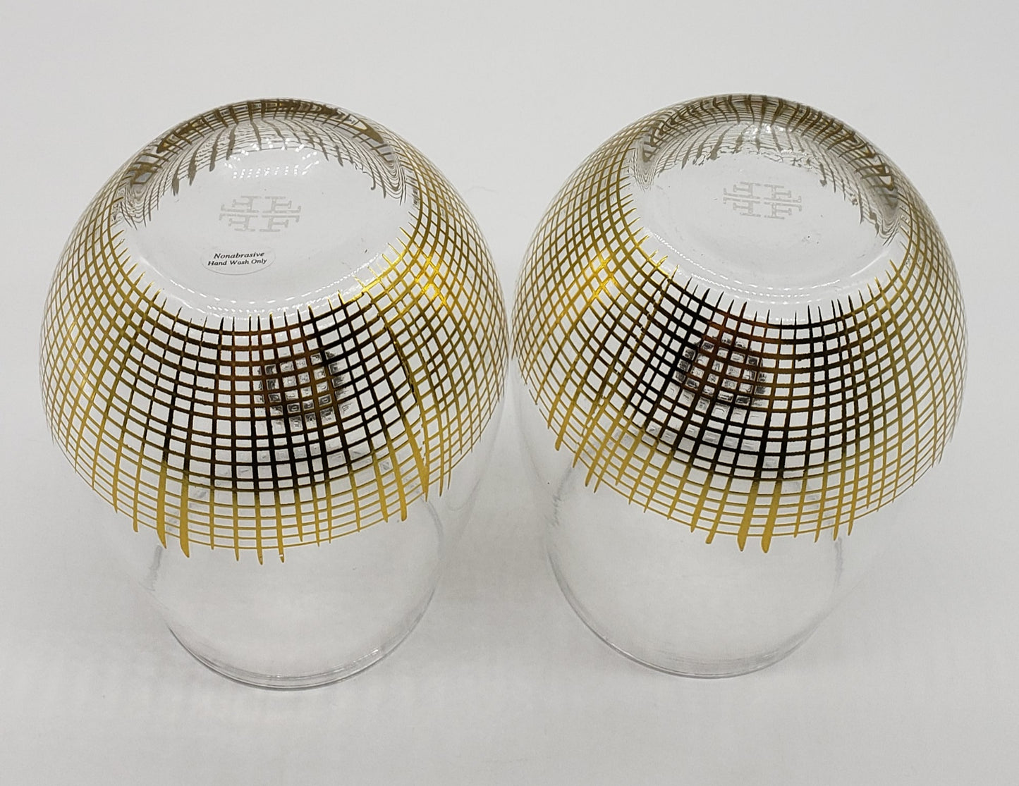 Fitz and Floyd stemless goblets
