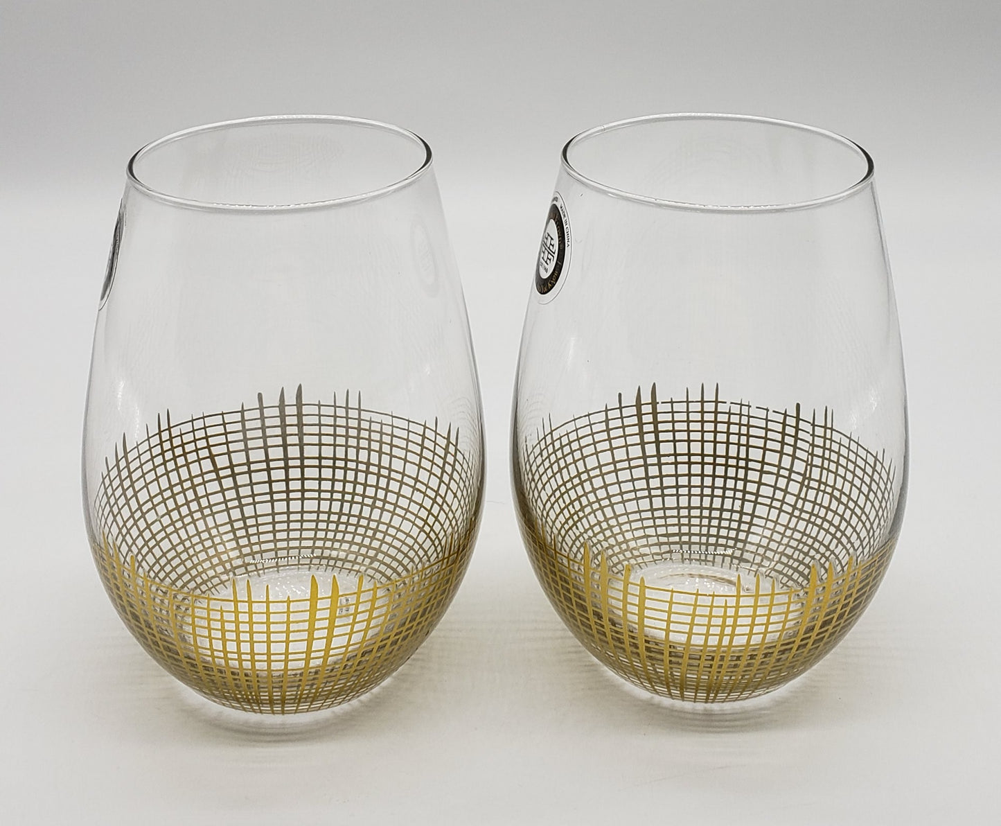 Fitz and Floyd stemless goblets