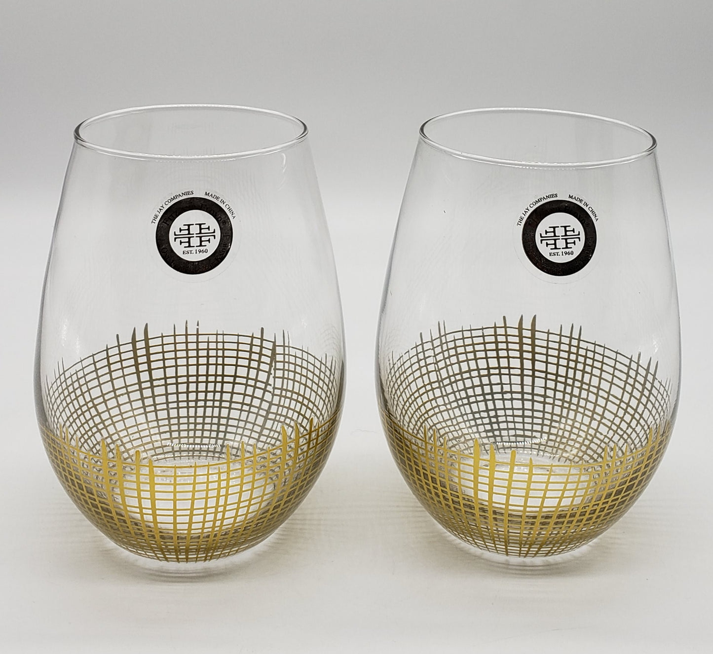 Fitz and Floyd stemless goblets
