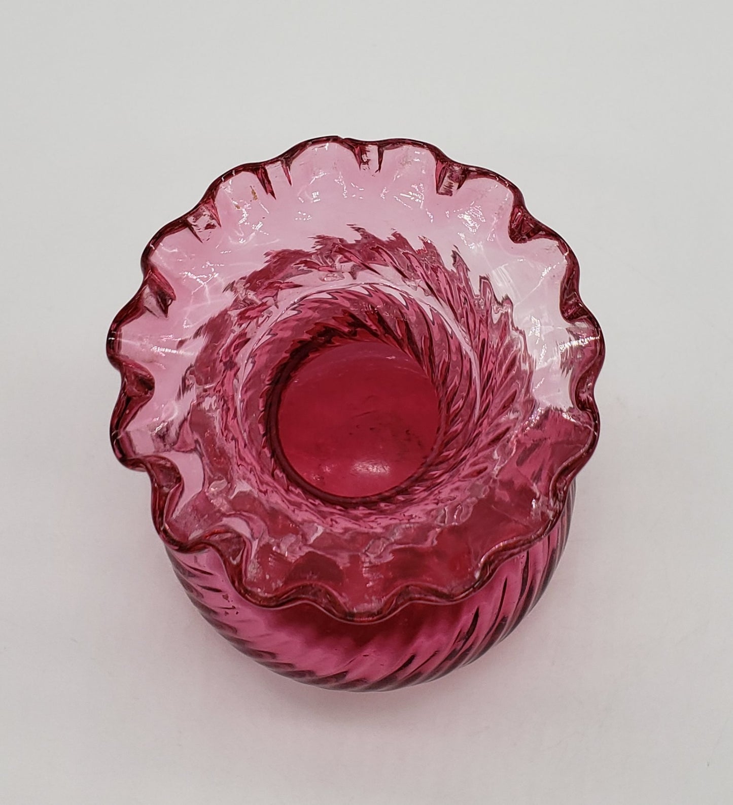 Cranberry Glass Vase From Pilgram Glass