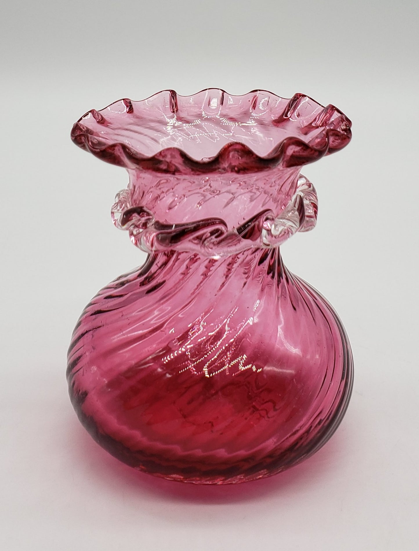 Cranberry Glass Vase From Pilgram Glass
