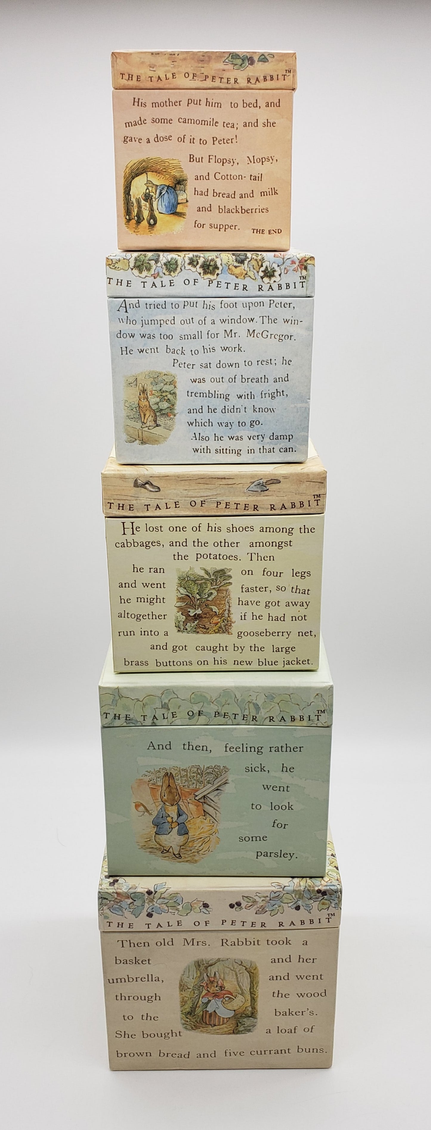 Frederick Warne Peter Rabbit Nesting Boxes (set of 5)