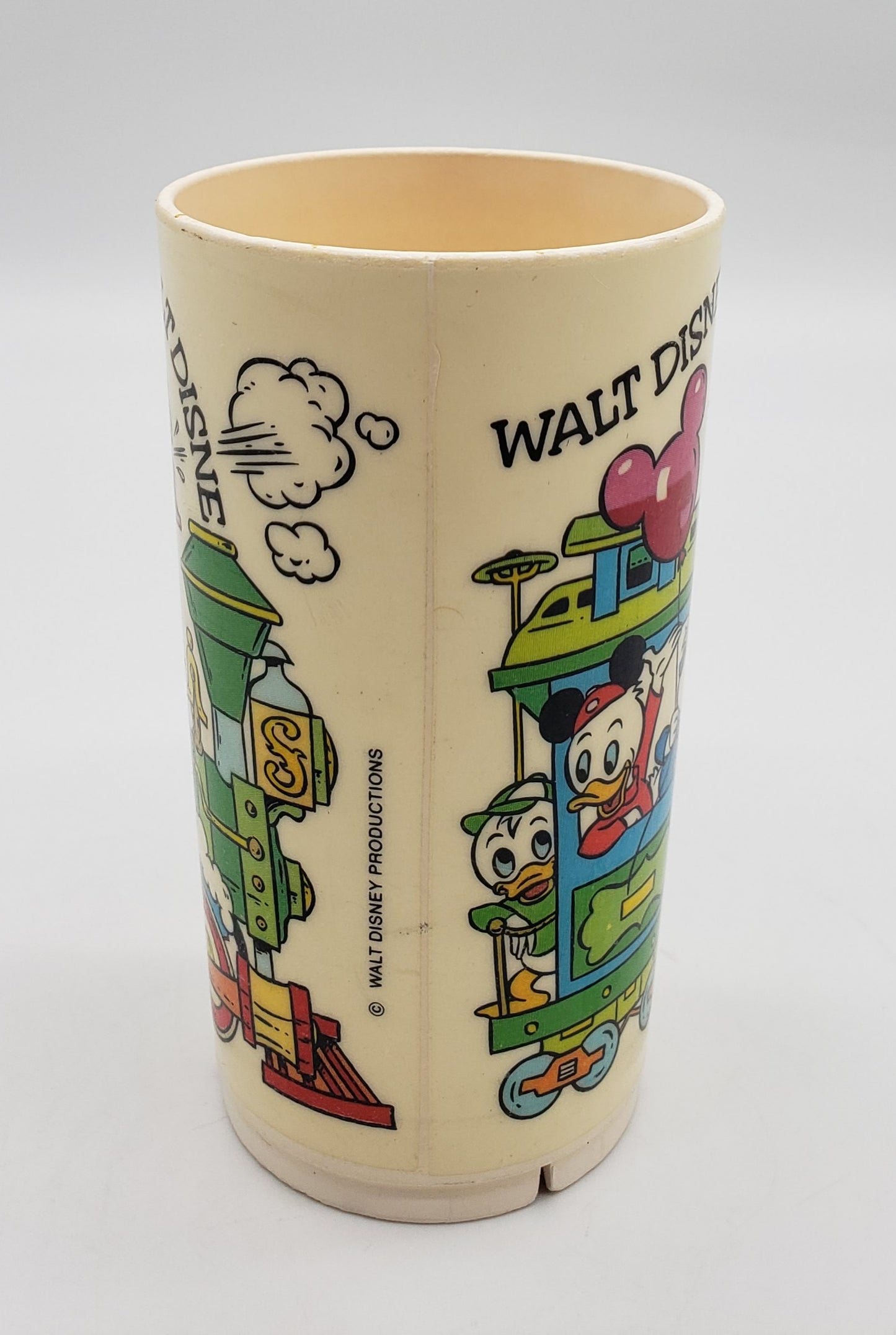 1970's Walt Disney World/Deka Hard Plastic Mickey Train Kids Cup