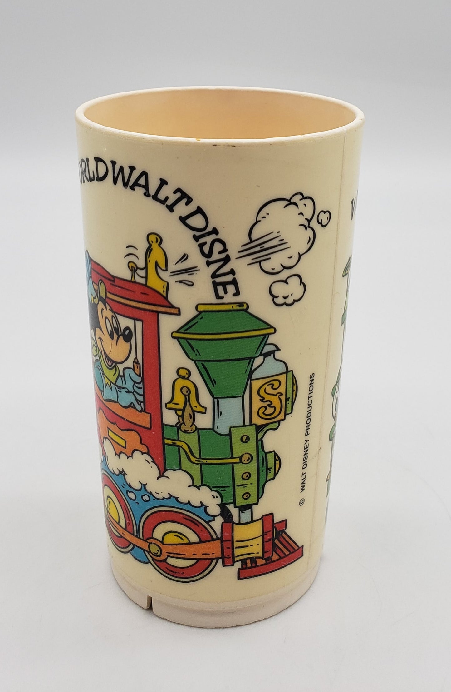 1970's Walt Disney World/Deka Hard Plastic Mickey Train Kids Cup
