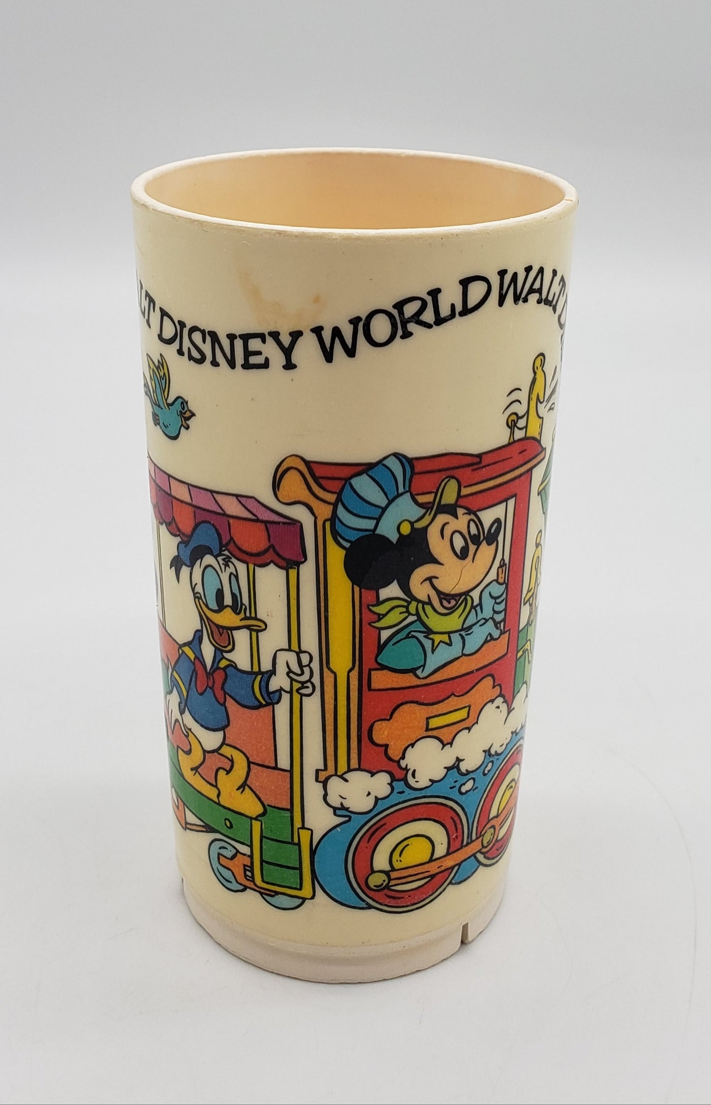 1970's Walt Disney World/Deka Hard Plastic Mickey Train Kids Cup