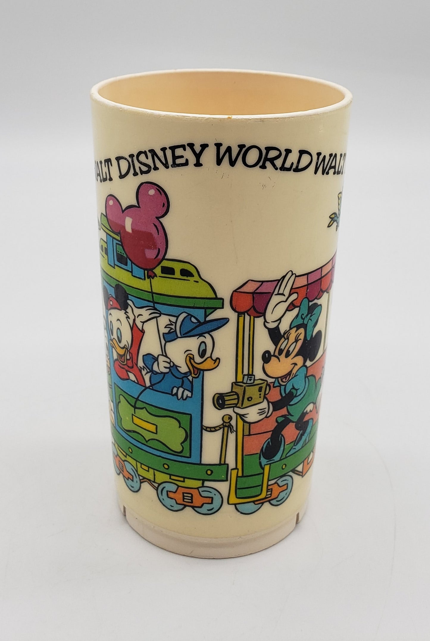 1970's Walt Disney World/Deka Hard Plastic Mickey Train Kids Cup