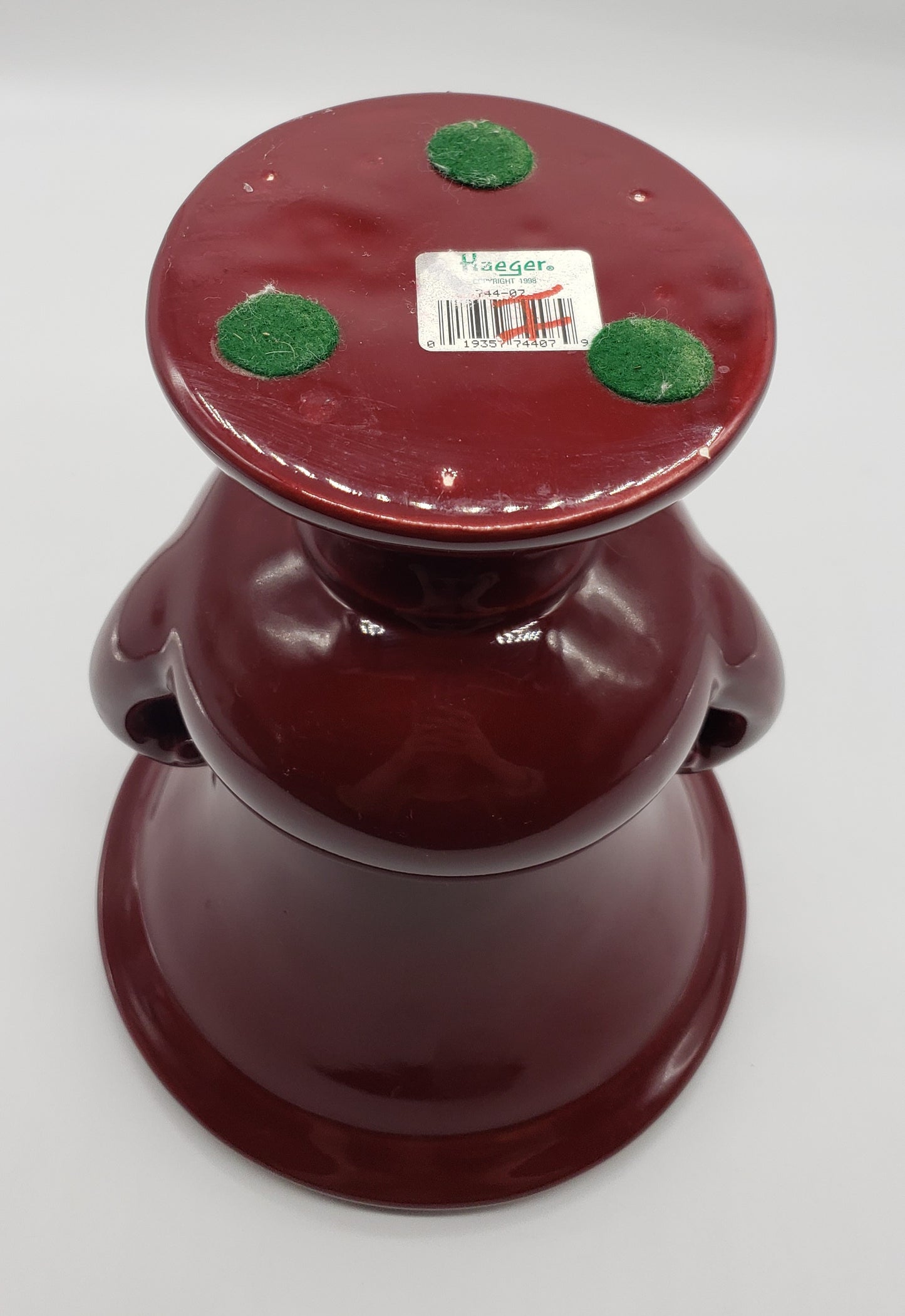 Haeger Pottery Trophy Style Vase Maroon