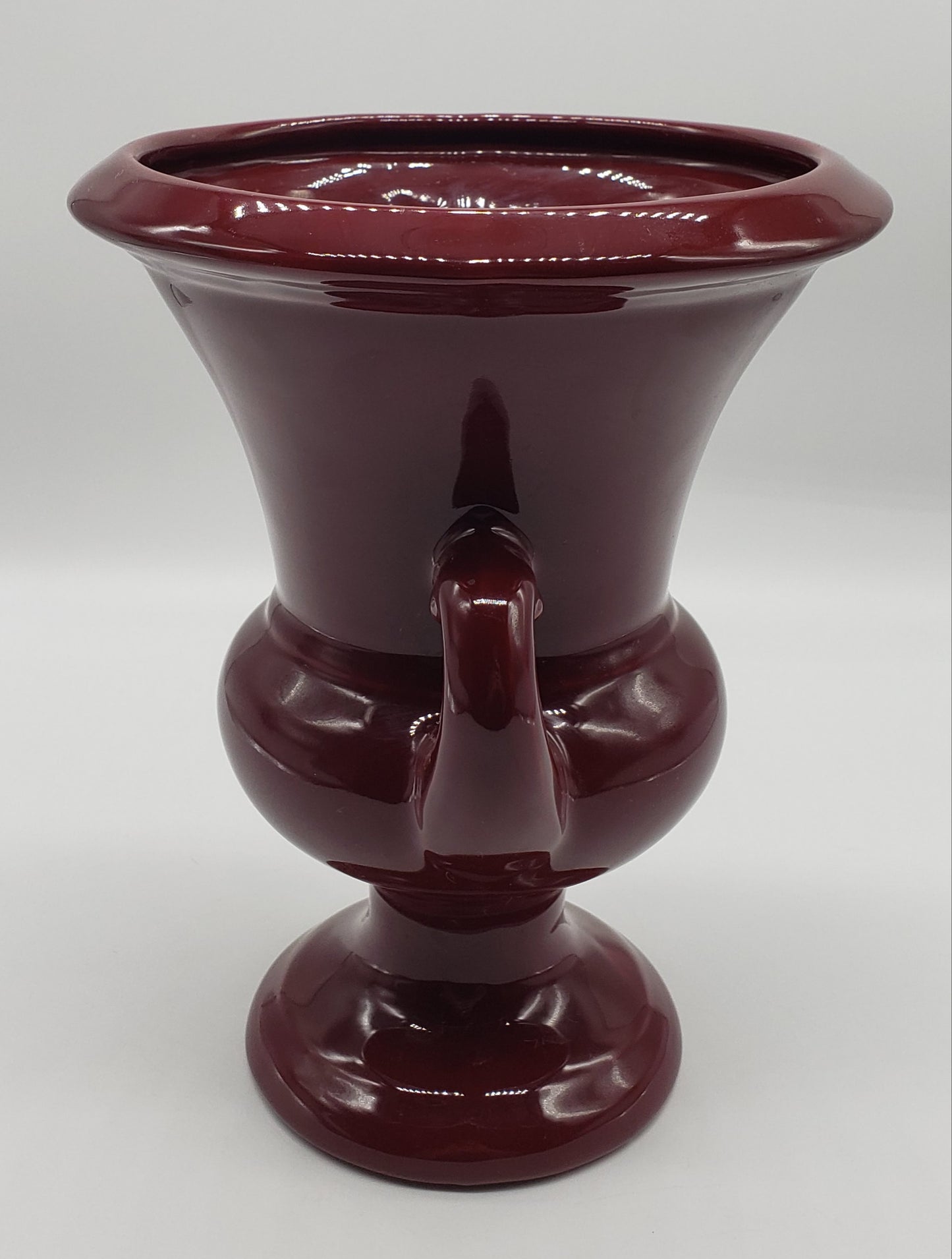 Haeger Pottery Trophy Style Vase Maroon