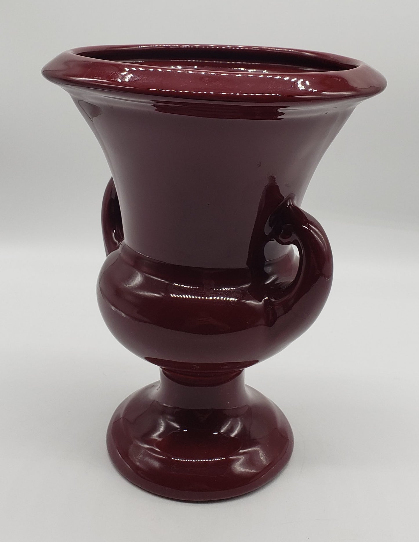 Haeger Pottery Trophy Style Vase Maroon