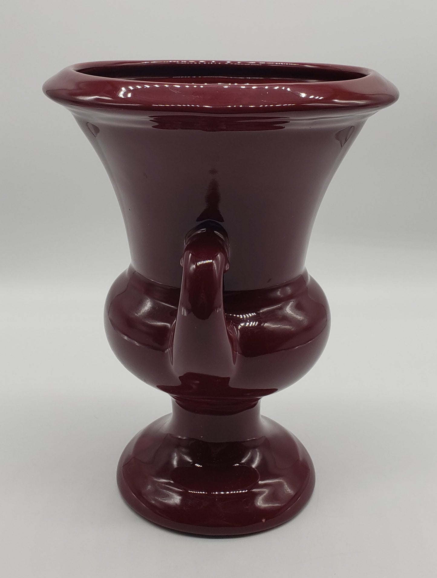 Haeger Pottery Trophy Style Vase Maroon