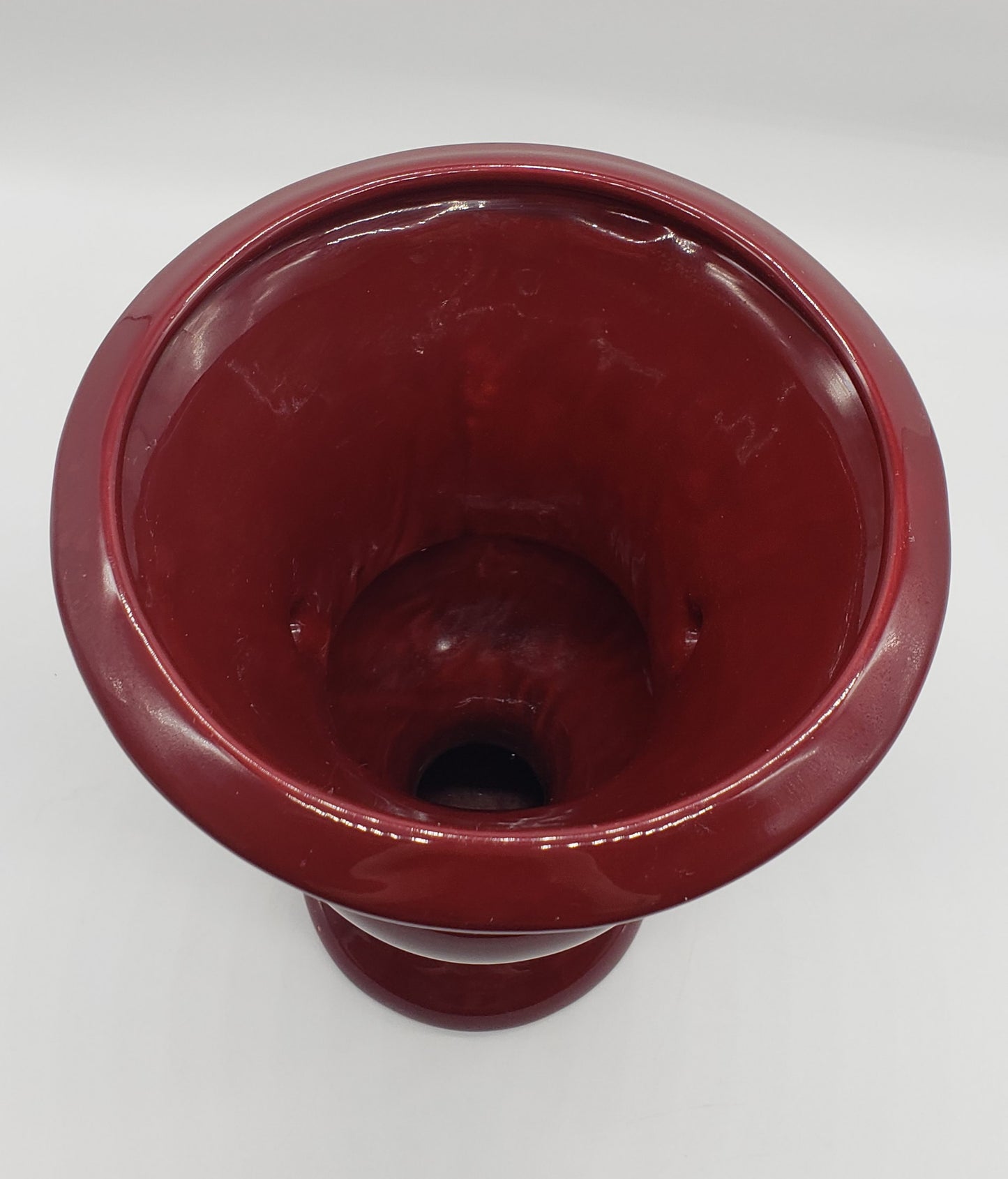 Haeger Pottery Trophy Style Vase Maroon