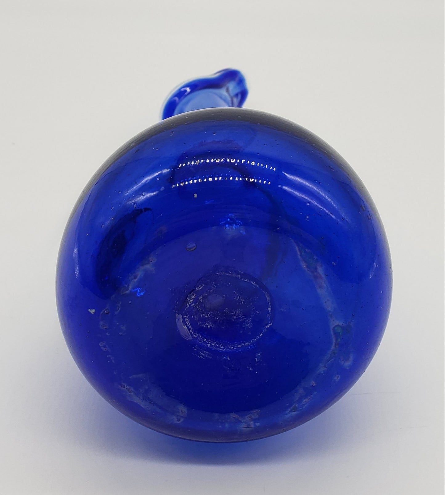 Cobalt Blown Glass Cruet Condiment Pitcher