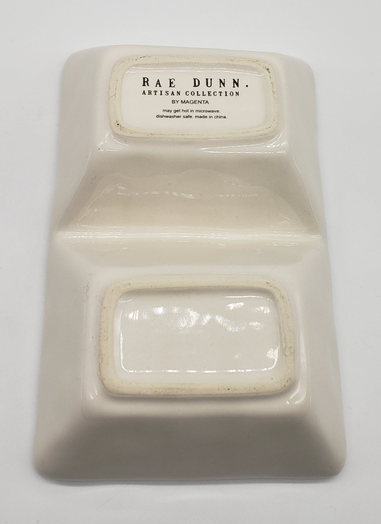 Rae Dunn Hip Hop Bunny Two Sides Tray/Dish