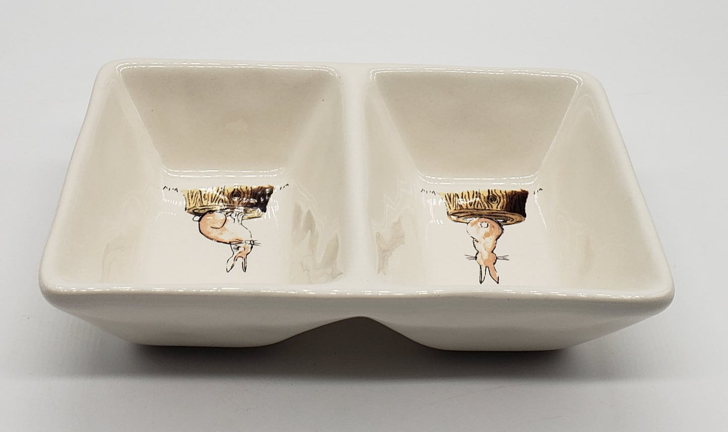 Rae Dunn Hip Hop Bunny Two Sides Tray/Dish