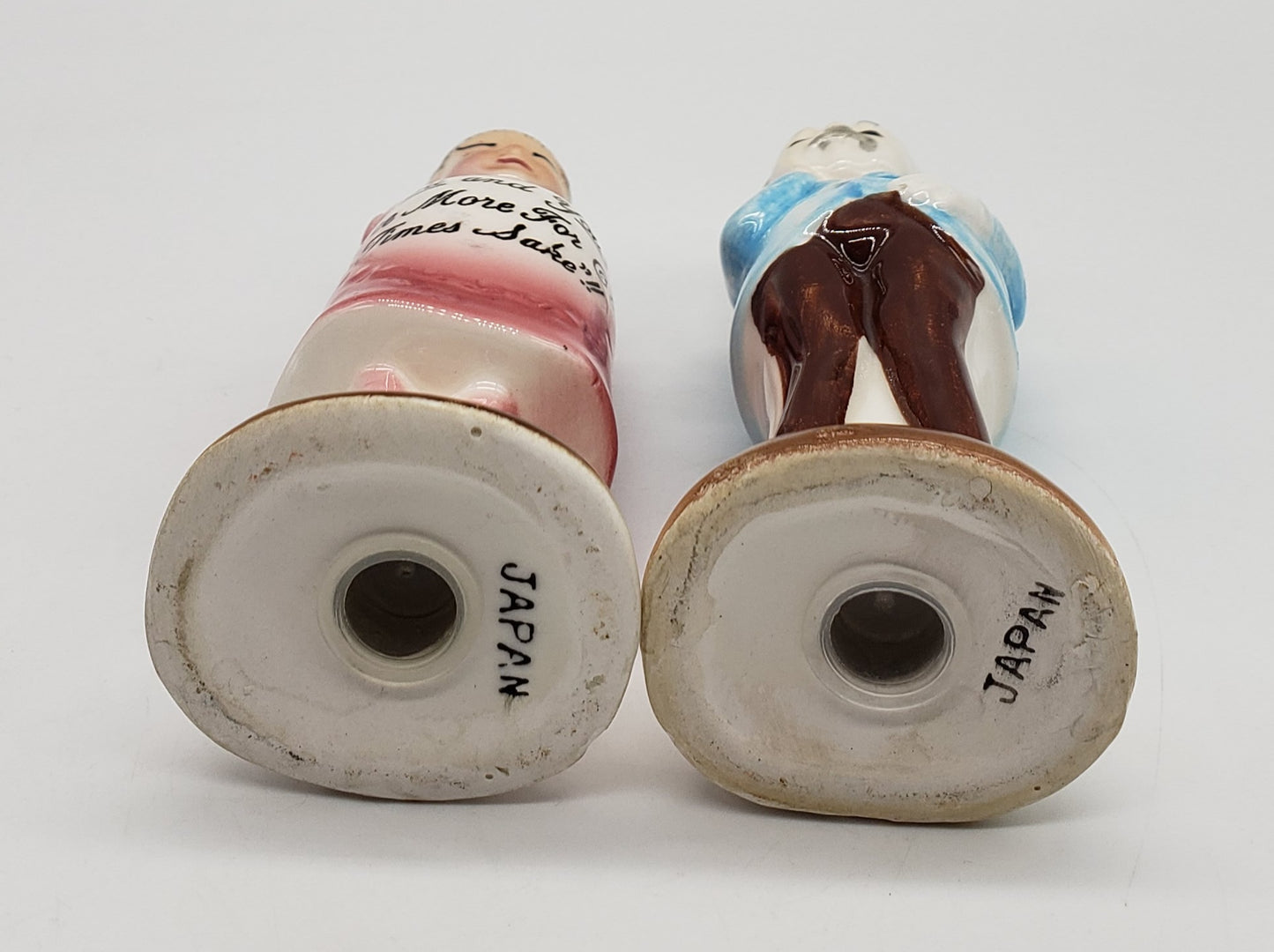 Vintage Enesco Salt & Pepper Shaker YOU AND YOUR ONCE MORE FOR OLD TIME SAKE
