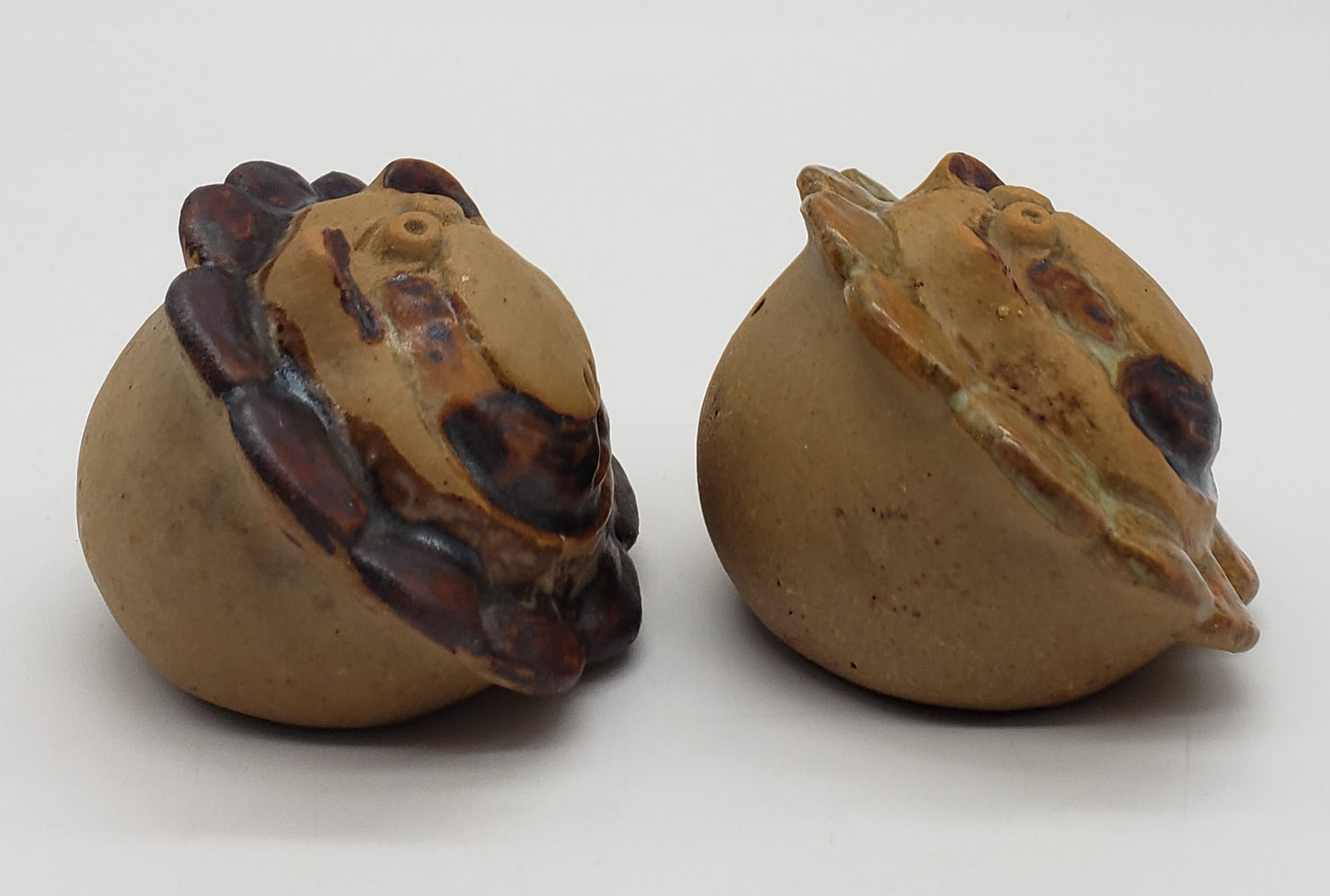 Fitz and Floyd Salt &Pepper Shakers Lion Face Stoneware/Clay Vintage Table ware