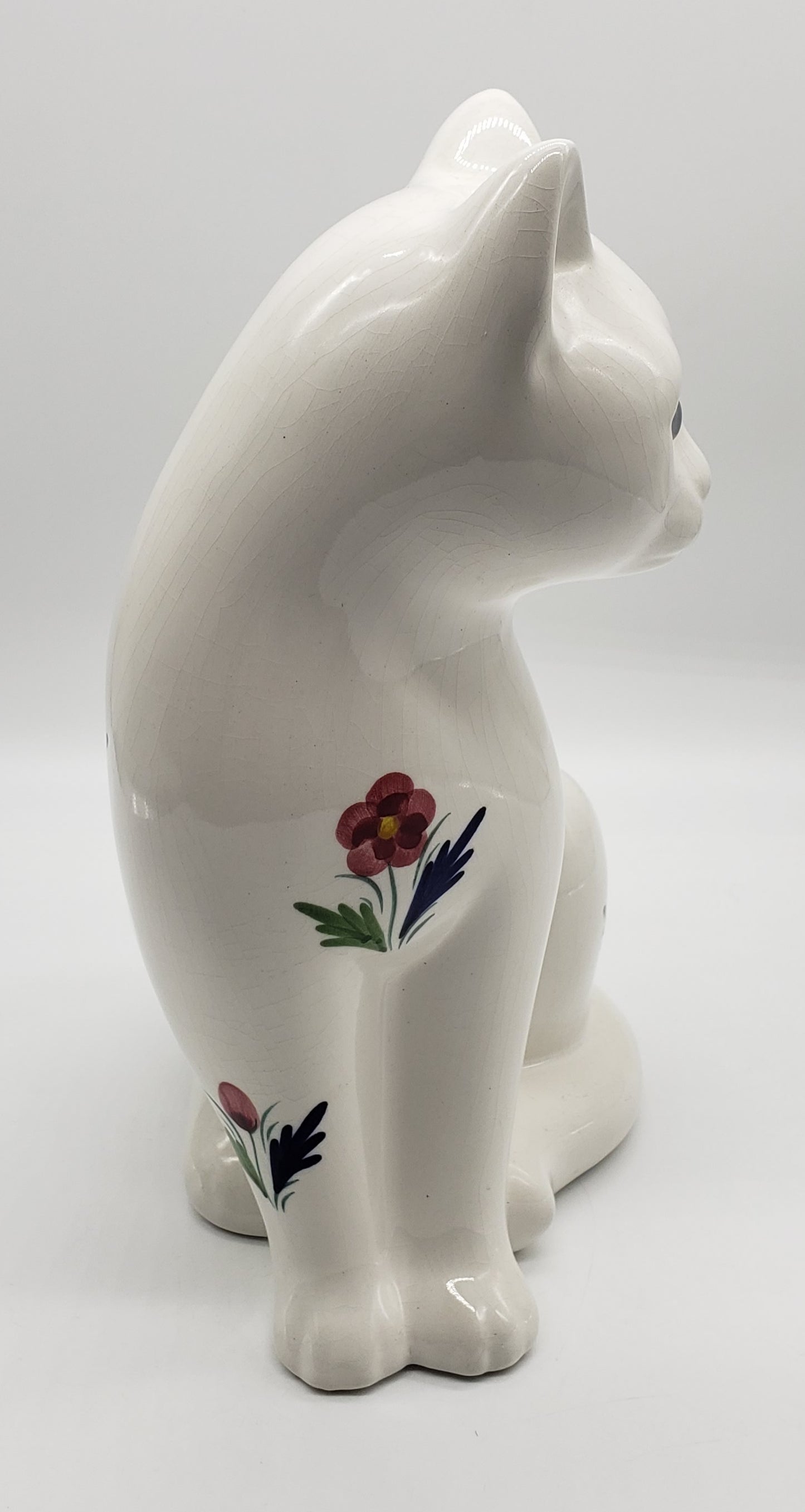 Elpa Alcobaca Portugal Vintage Cat with Flowers,