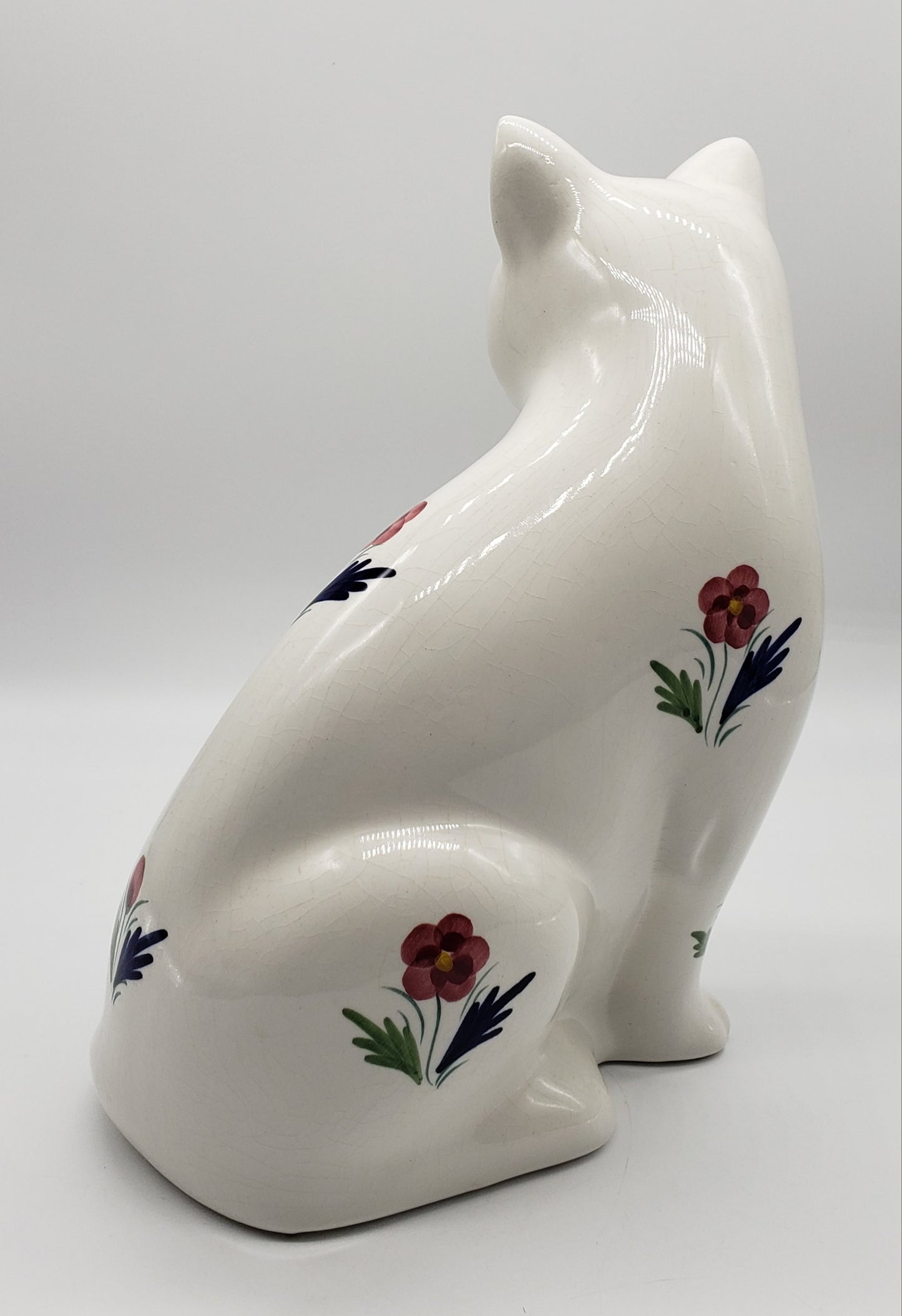 Elpa Alcobaca Portugal Vintage Cat with Flowers,