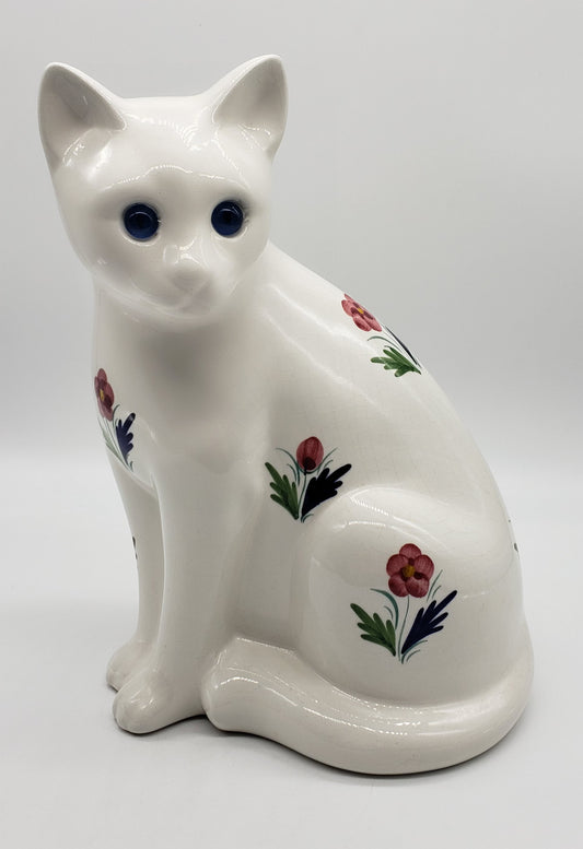 Elpa Alcobaca Portugal Vintage Cat with Flowers,