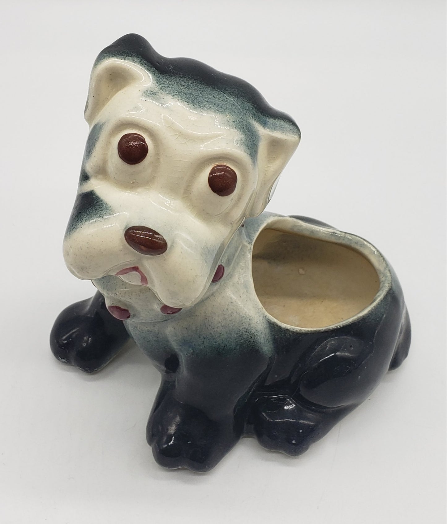 Vintage Puppy Dog Eyes Dog Planter, Unmarked