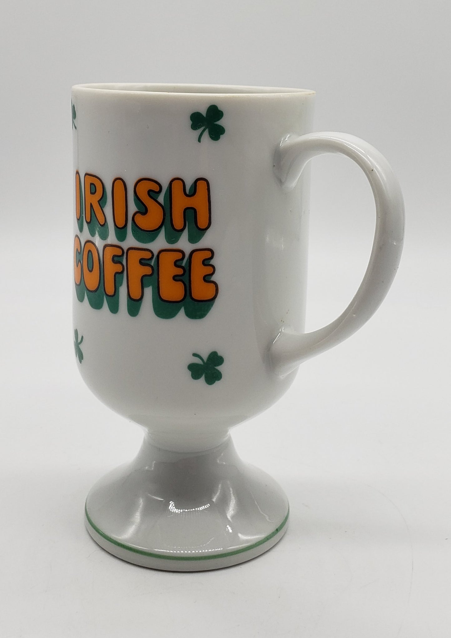 Vintage Irish Coffee Footed Mug Cup Enesco