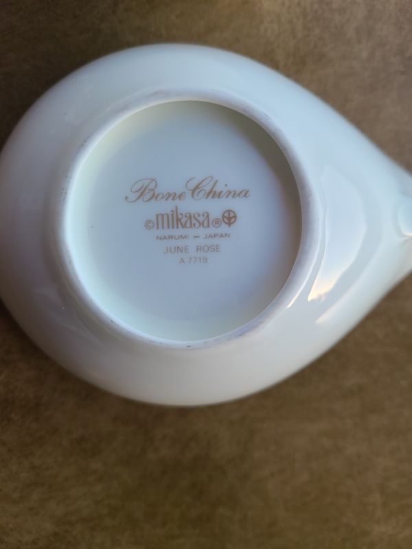 Mikasa Bone China June Rose Oval Bowl With Handle