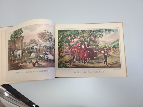 RARE!! 1952 CURRIER and IVES’ America FULL ALBUM 12"x16" - 80 COLORED PRINTS!
