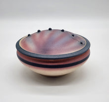 Load image into Gallery viewer, Southwestern style lidded jar, signed stoneware studio pottery
