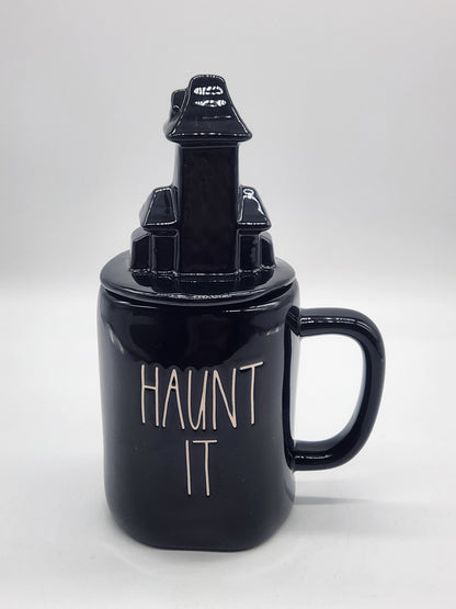 Rae Dunn “If You’ve Got it Haunt It” Figural Mug with Topper