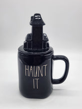 Load image into Gallery viewer, Rae Dunn “If You’ve Got it Haunt It” Figural Mug with Topper
