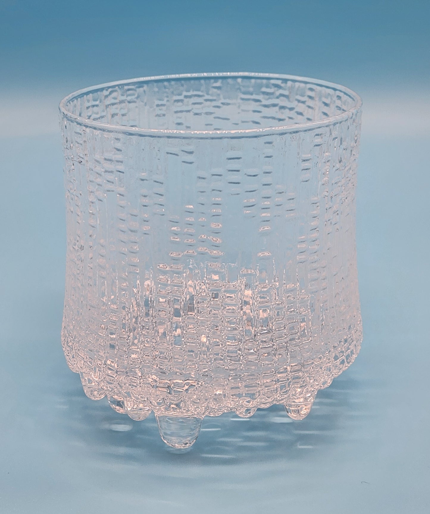 IITTALA ULTIMA THULE FOOTED " ON THE ROCKS " TUMBLER GLASS