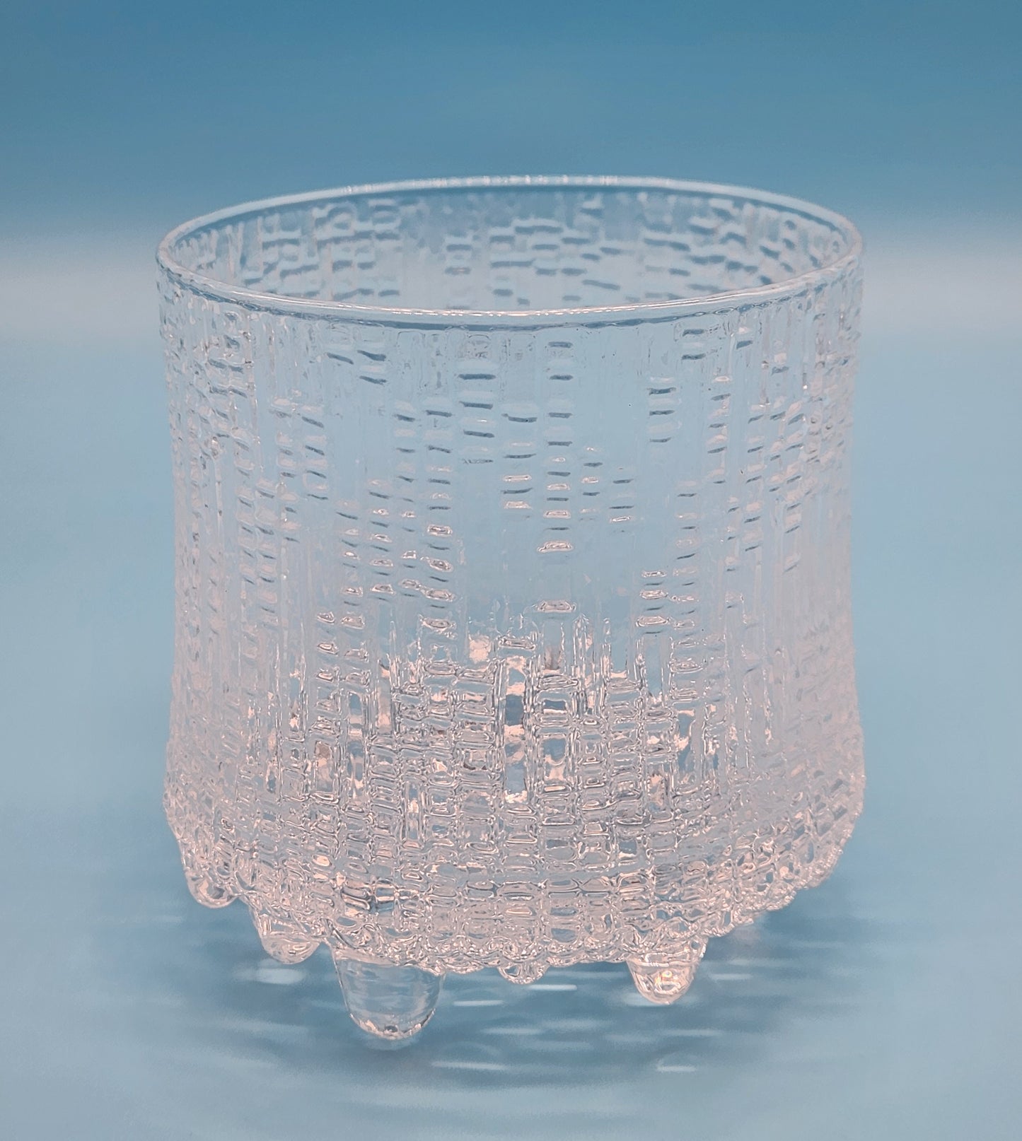 IITTALA ULTIMA THULE FOOTED " ON THE ROCKS " TUMBLER GLASS