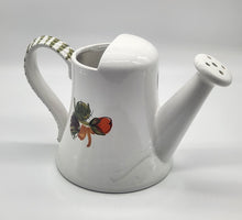 Load image into Gallery viewer, Charming Italian Pottery Watering Can Planter 6.5”H Mediterranean Floral
