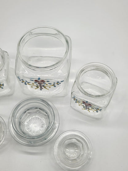 Glass Canister set of 4 w/ Lids