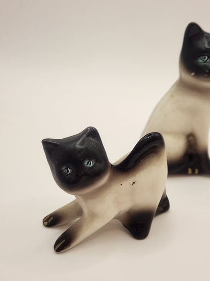 Vintage Siamese Cat Figurines - Three