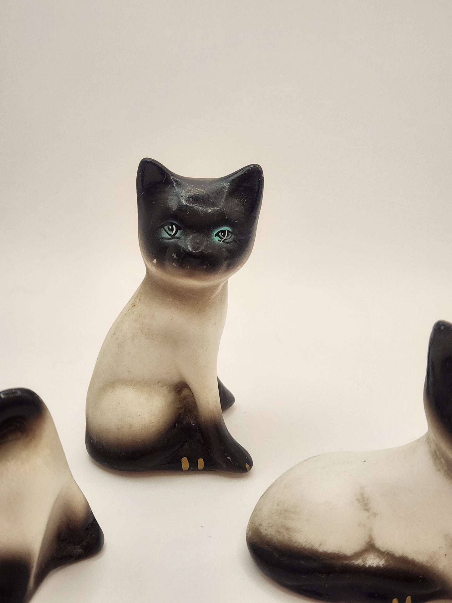 Vintage Siamese Cat Figurines - Three