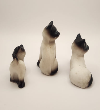 Vintage Siamese Cat Figurines - Three