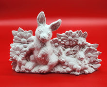 Load image into Gallery viewer, Bisque Rabbit with Flower Scene - Unpainted
