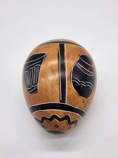 Hand-Carved Decorated Soapstone Egg