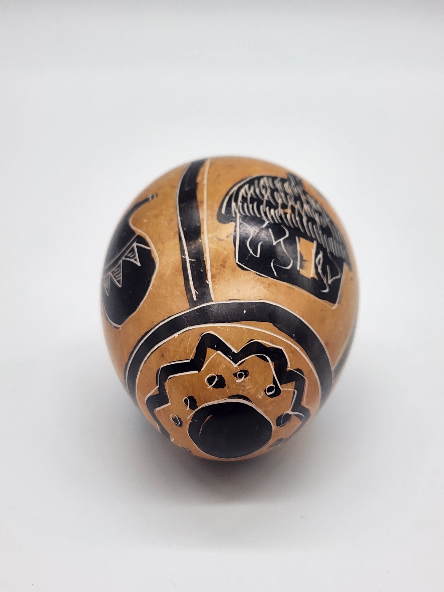 Hand-Carved Decorated Soapstone Egg