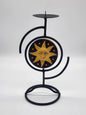 Vintage Sun Moon Star Pillar Candle Holder