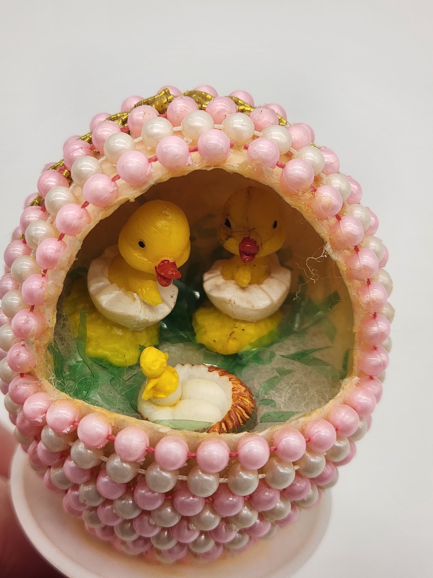 Vintage Egg Art Diorama Duck Handmade