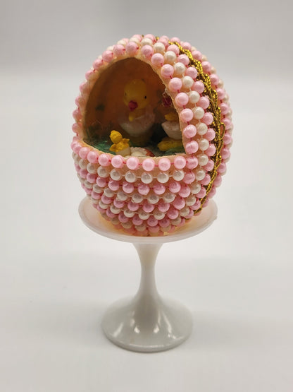 Vintage Egg Art Diorama Duck Handmade