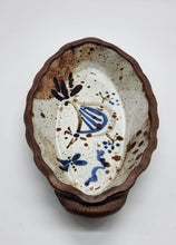 Load image into Gallery viewer, Studio Art Pottery Oval Serving Dish Featuring Chicken or Bird
