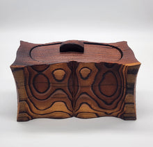 Load image into Gallery viewer, Vintage Hand Carved Box, Rustic Burnt Wood Look, Small Drawer, 1970s
