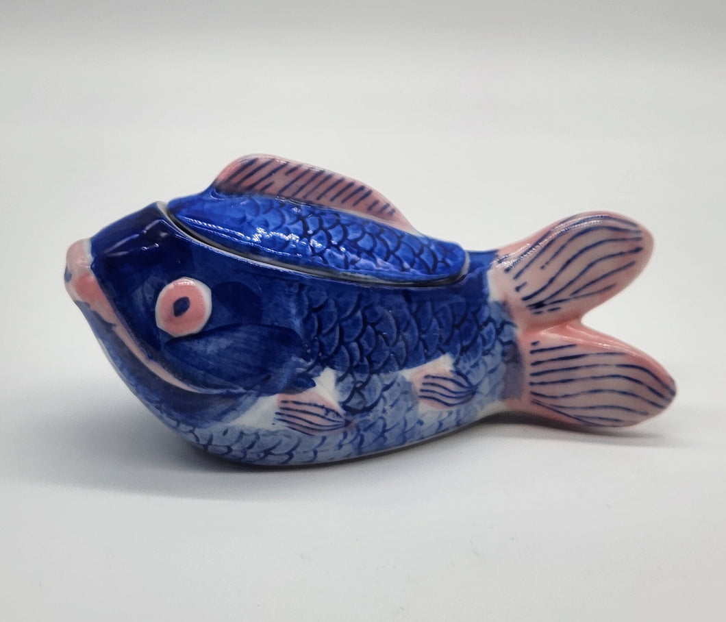 Porcelain Fish trinket box